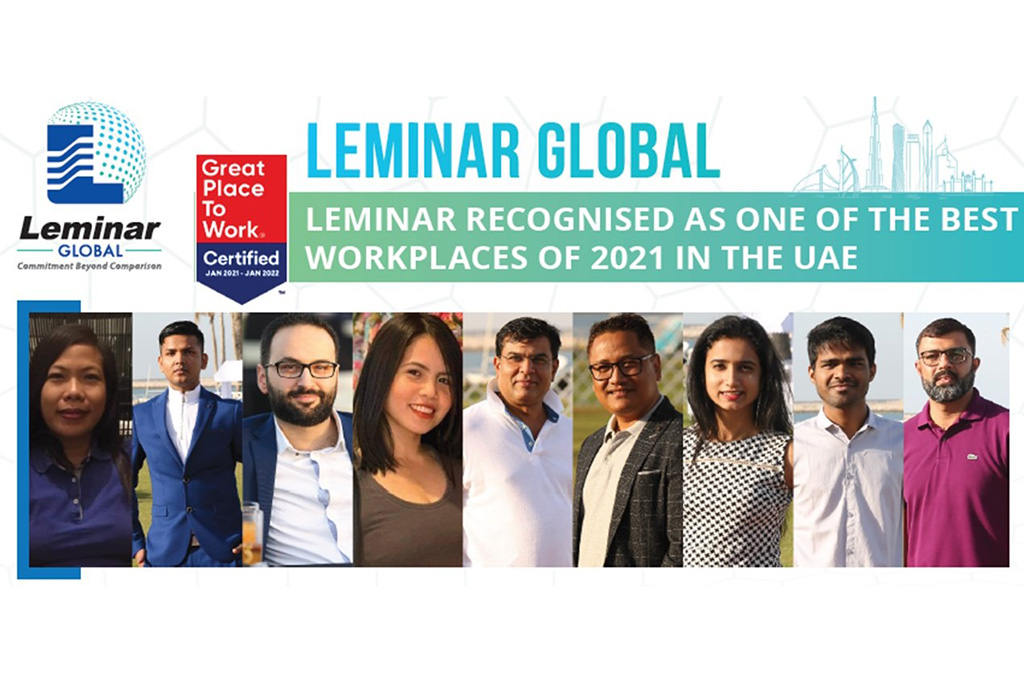 The leading HVAC and Plumbing products distributor in the UAE, Leminar Air Conditioning Company was awarded the prestigious ‘Great Place to Work Award 2021’ for an exceptional ninth year running